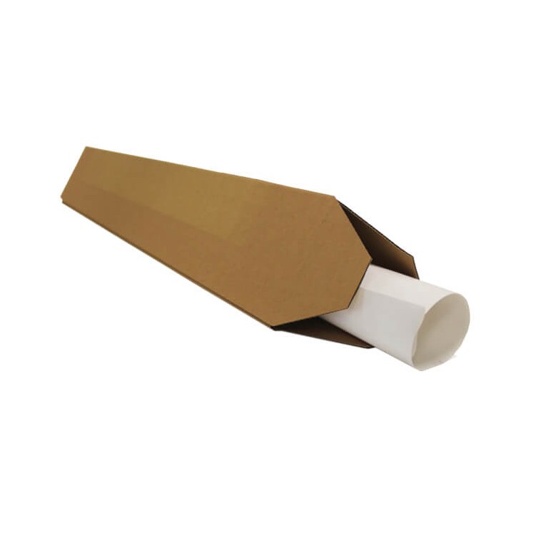 Distripackaging - Tube triangulaire en carton pour envois postaux