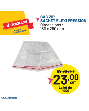 Déstockage Lot de 1000 Sac Zip