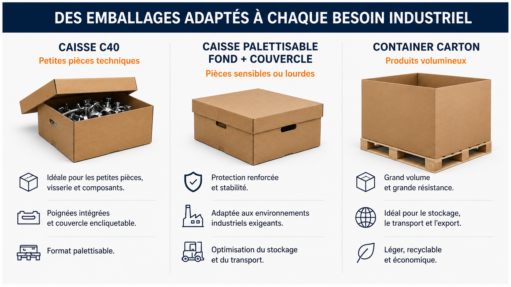 Des emballages adaptés selon besoins