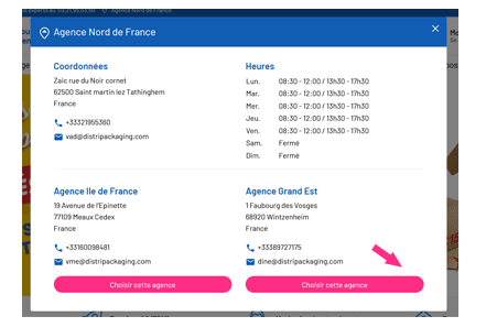 Valider son agence Distripackaging
