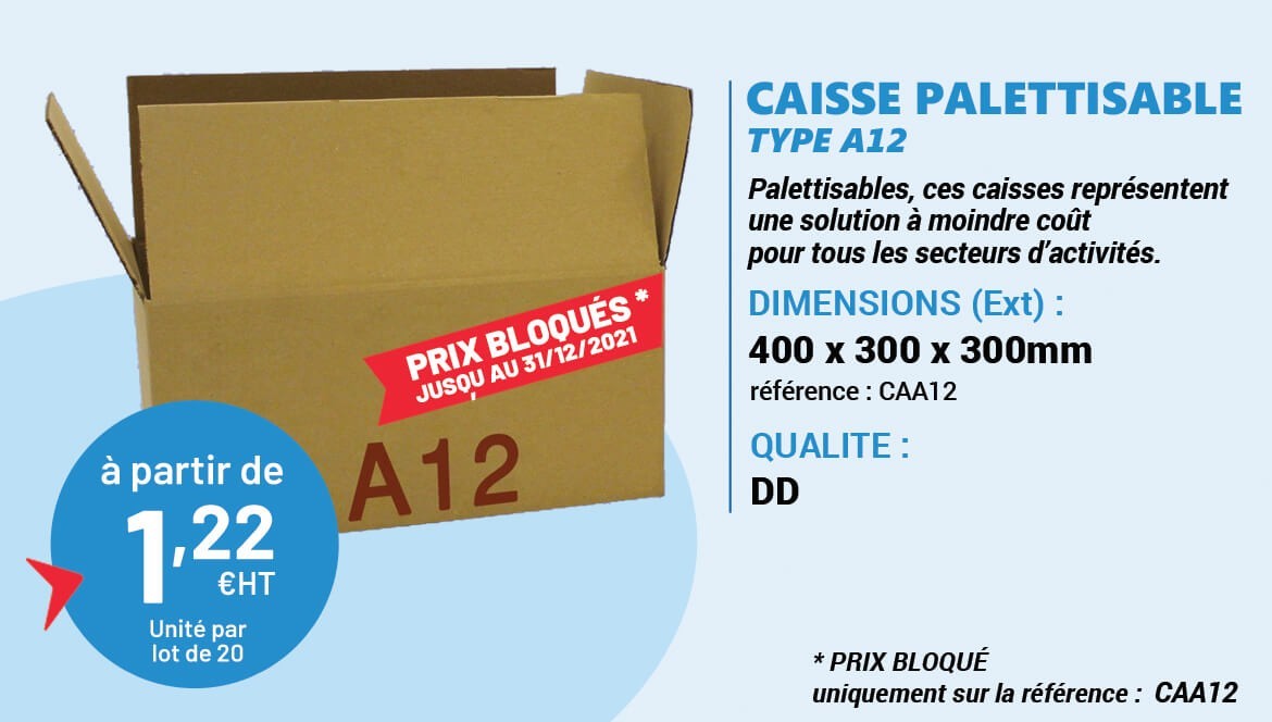 Caisse américaine palettisable de type A