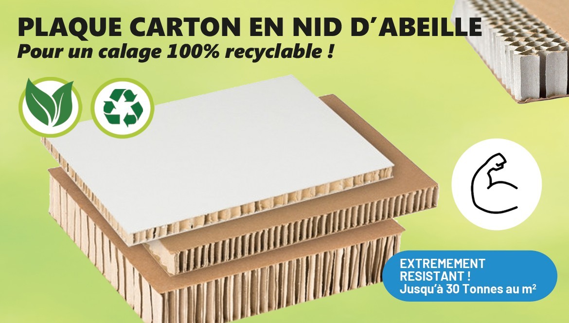 Plaque carton en nid d'abeille