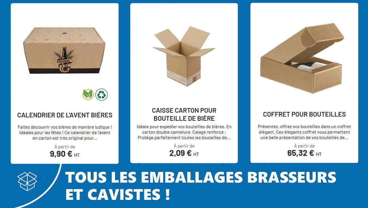 Les emballages pour bouteilles de vins et biéres